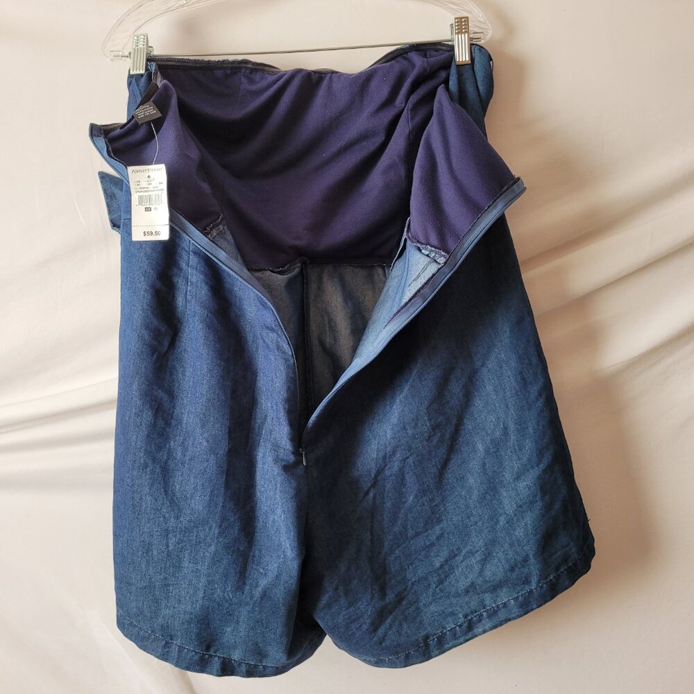 Strapless Denim Jumpsuit Ashley Stewart Romper Size 16 - Picture 11 of 15